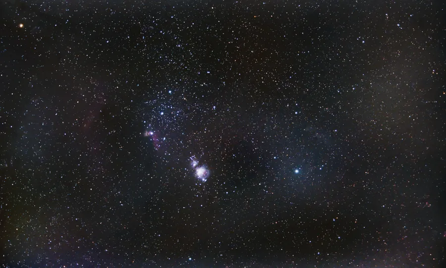 Untracked widefield image of Barnard's Loop in Orion