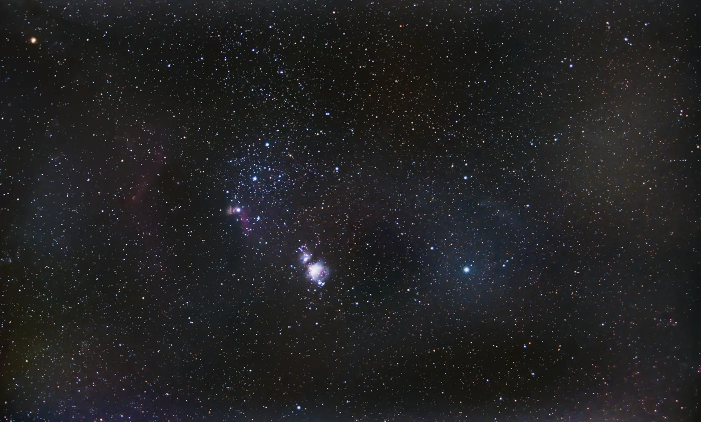 Untracked widefield image of Barnard's Loop in Orion