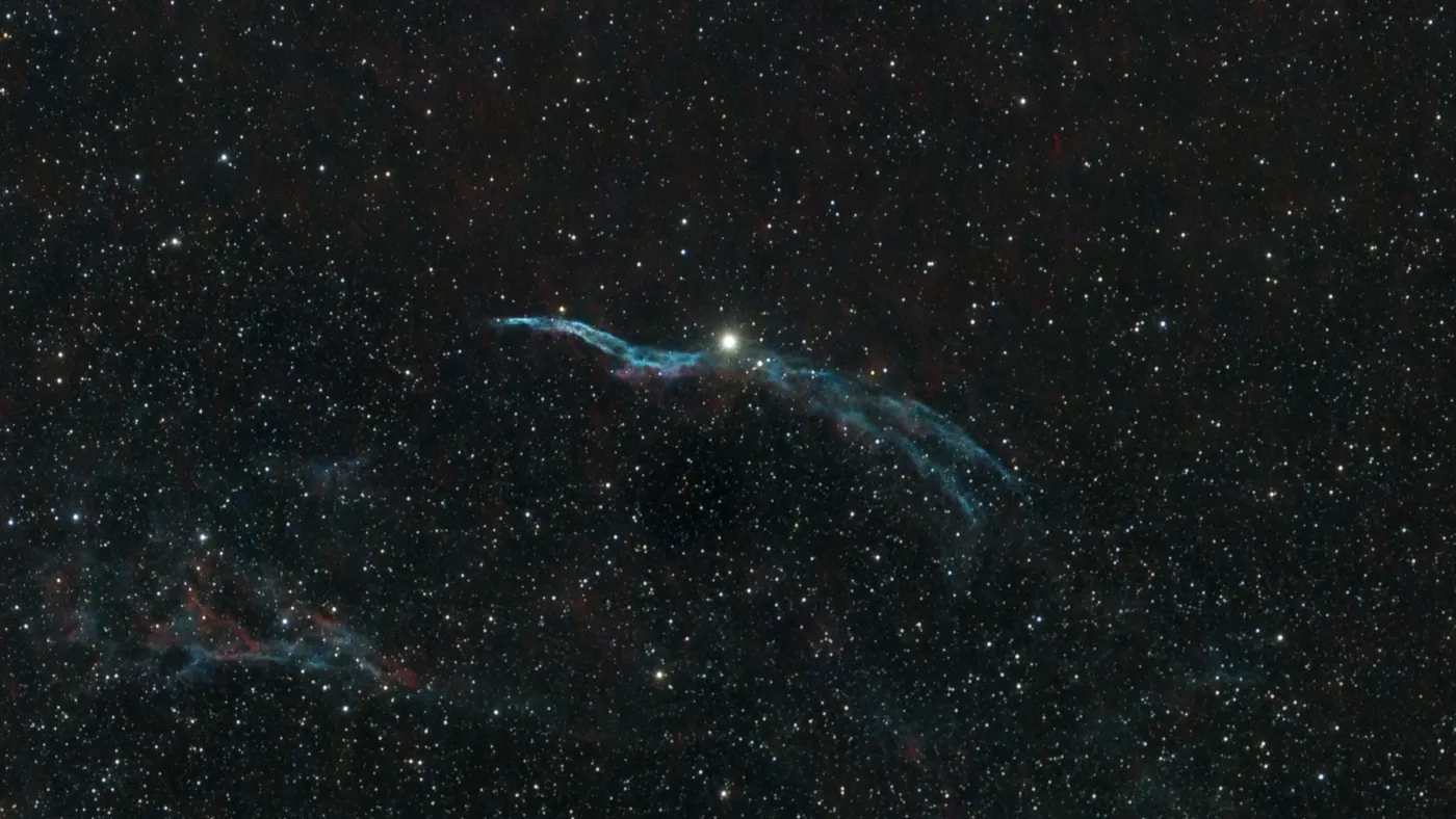 Western Veil Nebula photographed from Croatia