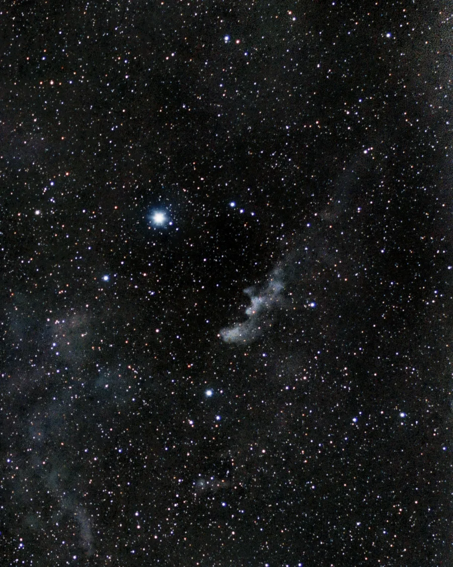 Witch Head Nebula IC 2118 photographed from Croatia